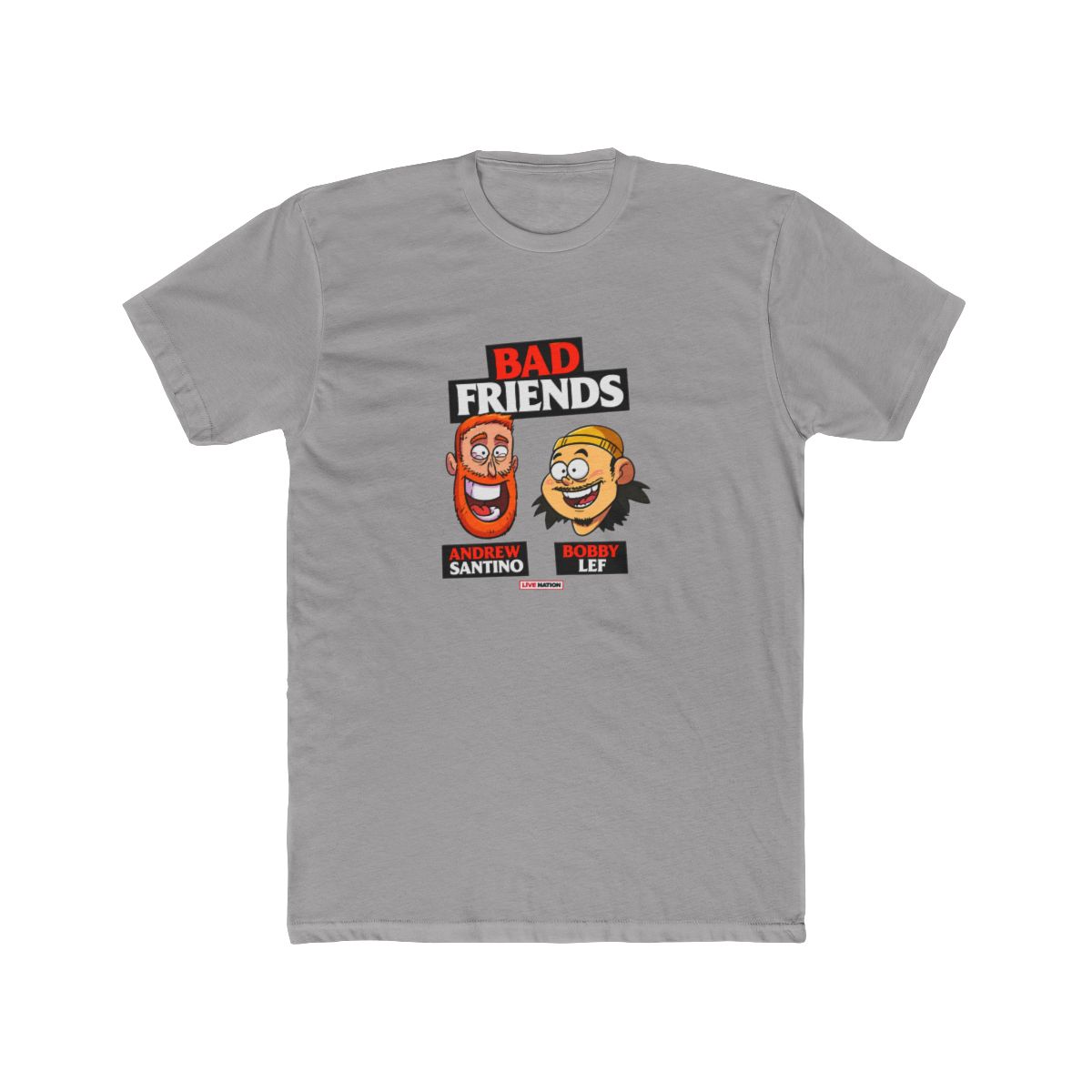 Andrew Santino Bad Friends Tour T-Shirt Women/Men Summer Sleeve T-Shirt Hiphop Streetwear